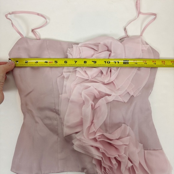 Rozie Corsets Flower Trim Corset Top in Light Pink Size 36 S - Picture 10 of 13